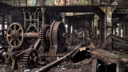Fototapeta premium Abandoned Industrial Machinery