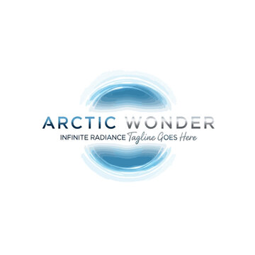 Clean circular design perfect for water-based brands, technology companies, or creative studios seeking a modern and ethereal identity.