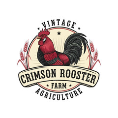 Charming agricultural logo ideal for organic farms, poultry businesses, or local produce markets, emphasizing traditional farming values. © StockWave