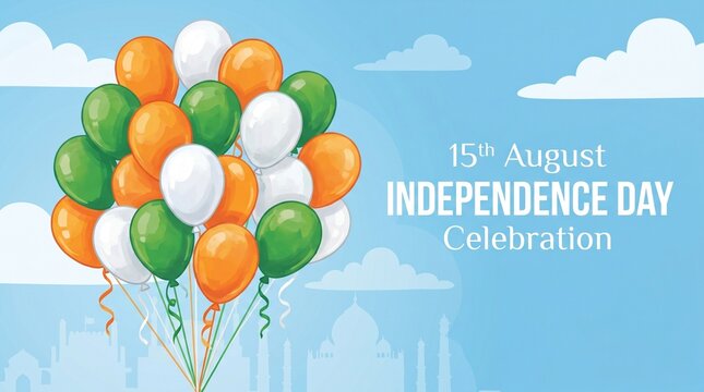 5th August Indian Independence Day Celebration Background Template Design Vector Illustration