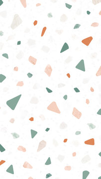 Minimalist terrazzo pattern with pastel and earth tone chips terrazzo interior HD Wallpaper