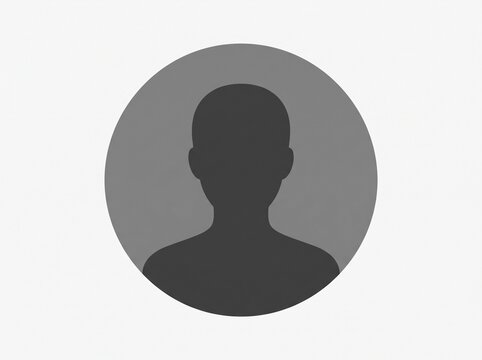 Title example: Silhouette Profile Picture User Avatar Placeholder Icon on Gray Background

