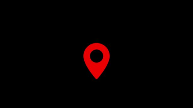 Map pointer icon set with pin symbols for navigation and location markers. ideal for map applications, travel content, or navigation projects..4k video