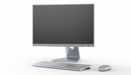 Fototapeta premium Modern desktop computer setup