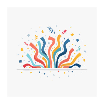 Geometric abstract pattern with blue and orange shapes
