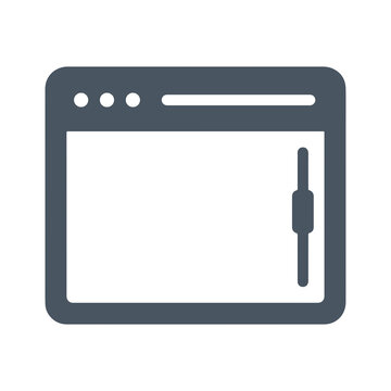 Minimalist Web Browser Window Icon UI Element