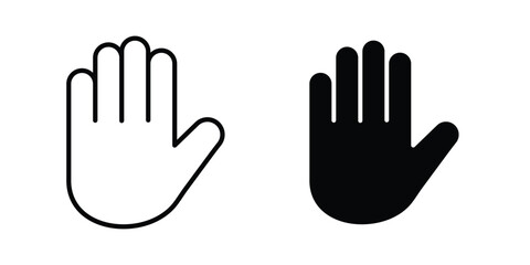 Fototapeta premium Raised hand icon