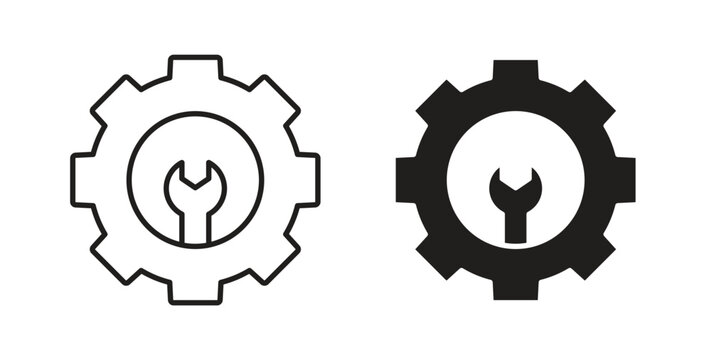 Project Development icon set different line and flat style collection.