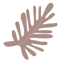 Brown philodendron leaf png clip art, aesthetic tropical illustration on transparent background © Rawpixel.com