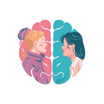 Wellness & Mental Health, Businesswoman, Two Characters Illustration