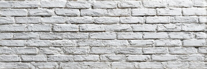 Fototapeta premium Textured white brick wall, a common background for diverse artistic applications