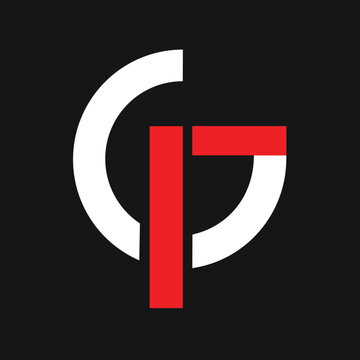 Modern GP Letter Logo Design Abstract Geometric Monogram Vector