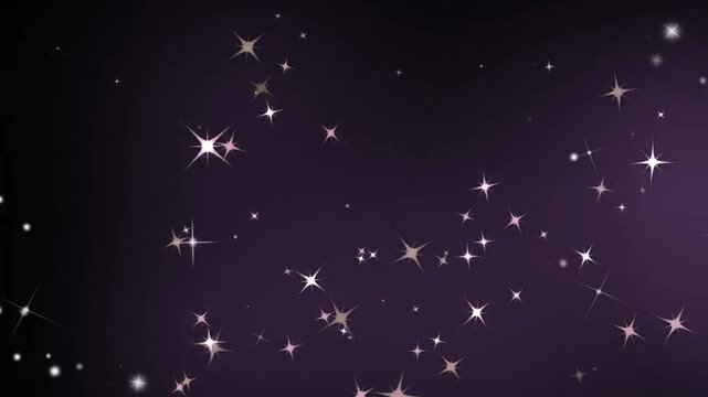 Sparkling starlight on dark purple background with twinkling lights