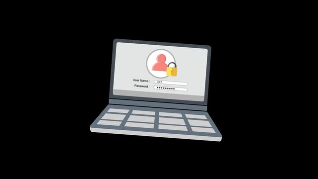 User login ui icon isolated on alpha channel background 