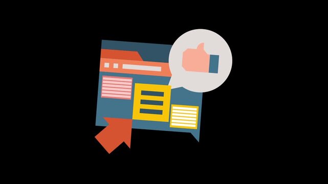 Online web marketing icon isolated on alpha channel background 