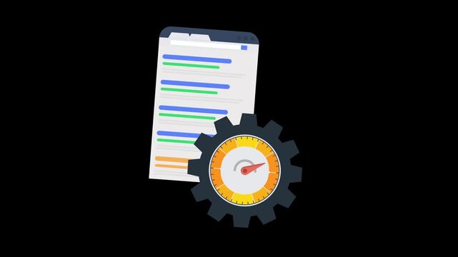 Web optimization icon isolated on alpha channel background 
