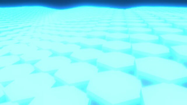 Abstract Futuristic Hexagon Grid Technology Background
