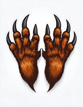 Furry animal paws