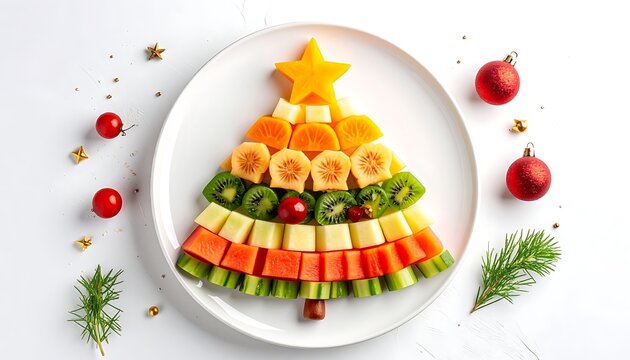 Festive fruit Christmas tree (2)