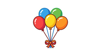 Obraz premium Colorful Balloons Tied Together.