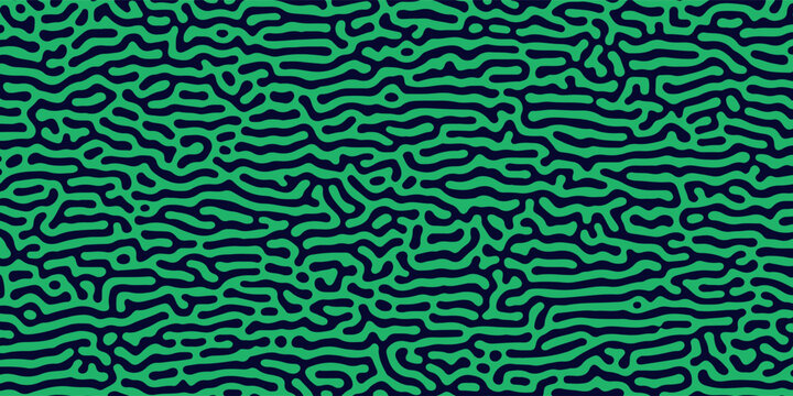 Seamless Reaction diffusion or turing pattern vector design caused by reaction&ndash;diffusion system similar to maze or coral pattern. organic and biological chemical reaction pattern