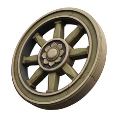 Obraz premium 3D render of hand holding gear mechanism