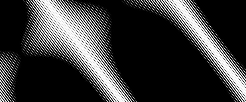 Thin line halftone gradient texture. Fading vertical stripe gradation background. Repeating wide pattern backdrop. Black parallel lines wallpaper for overlay, print, cover, banner, poster. Vector