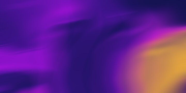 Abstract soft focus background with smooth gradients of deep purple magenta and golden yellow blending into blurry light rays.