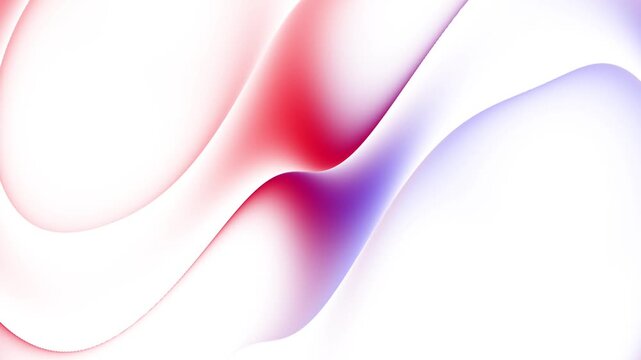 Beautiful abstract motion background with smooth red and purple waves flowing seamlessly on a white canvas. This elegant loop delivers high quality visuals for professional creative video.