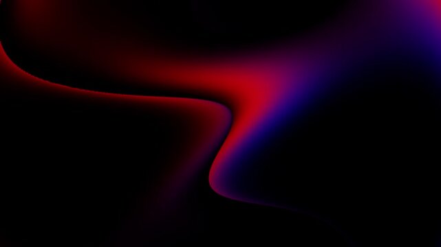 Neon abstract motion background with glowing red and dark violet liquid waves rolling on black canvas. A rich loop designed beautifully to serve as intense wallpaper for premium stock media.