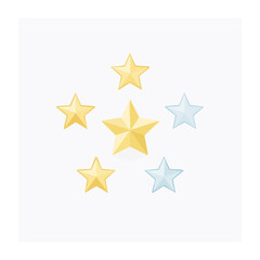 Obraz premium Flat design stars illustration on white background