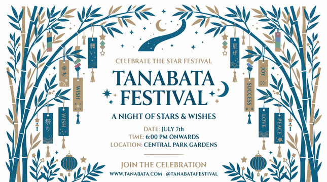 Celebrate the Star Festival: Tanabata Festival, A Night of Stars & Wishes, July 5th, 6 PM onwards, Central Park Gardens.
