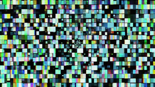 Abstract Digital Pixel Grid Glitch Background