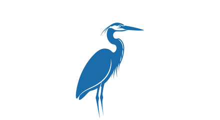 Obraz premium Elegant blue heron silhouette profile.
