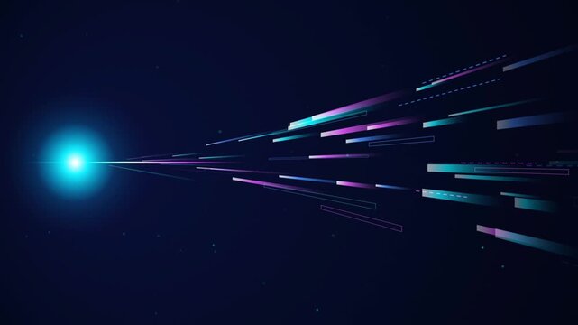 Mesmerizing and beautiful kinetic neural network perspective sequence loop. Serves as a clean motion backdrop with comfortable dark copy space, making it easy for editors to overlay white text
