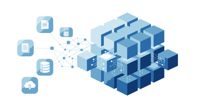 3D isometric data center and cloud computing network