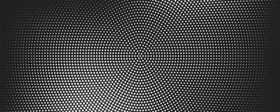 Professional abstract icon depicting a dynamic circular data chart. The halftone dot pattern creats Sound wave, Music icon, Audio beat symble, the rhythm of Stock market