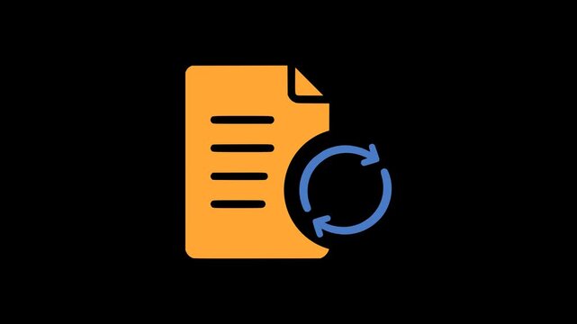 Loading document digital file management animation HD 4K