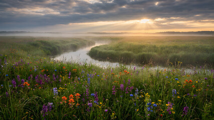 Fototapeta premium morning in the meadow
