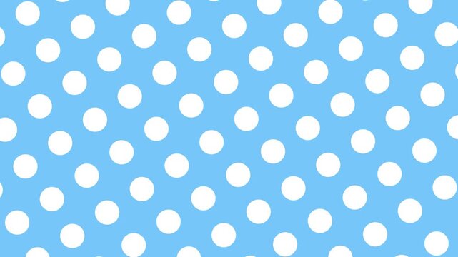 Blue and white polka dot pattern diagonal scrolling background loop