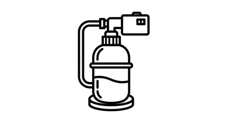 Naklejka premium Water Filter Icon, Clean Water System, Water Purification Device, Simple Line Art