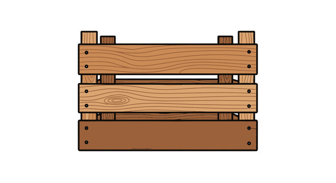 Wooden Pallet Isolated on White Background