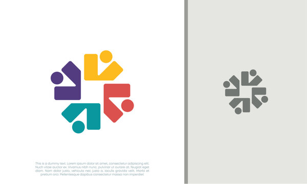 Global Community Logo Icon Elements Template. Community human Logo template vector. Community health care. Abstract Community logo