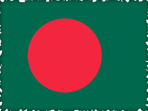 Bangladesh Flag with Burnt Edges Effect - SVG Vector Illustration