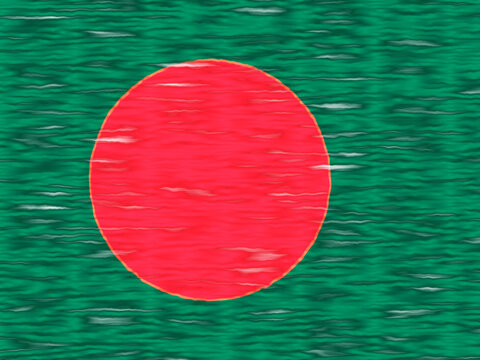 Bangladesh Flag with Silk Carpet Texture - SVG Vector Illustration