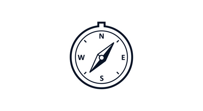 Classic navigation compass symbol.
