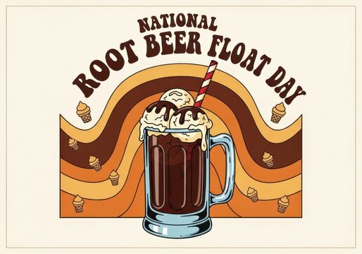 National Root Beer Float Day Celebration With A Creamy Dessert Drink