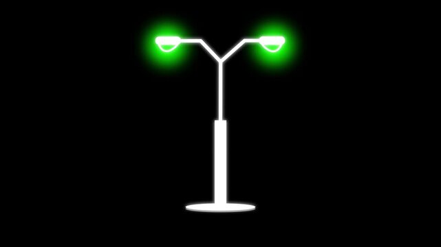 Street lamp icon. lamppost single. Flat vector illustration lamppost single on white background.
