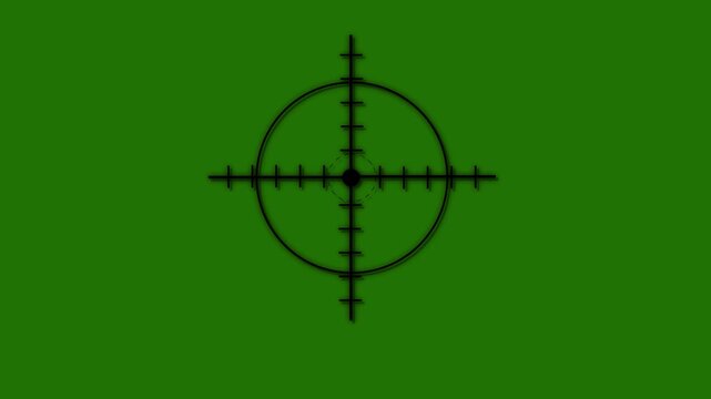 Precision Crosshair Aiming Reticle Target Acquisition Graphic Design Element for Gaming and Technical Visuals Digital Interface.