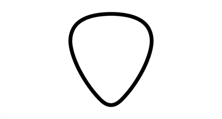 Obraz premium Guitar pick line icon vector isolated on white